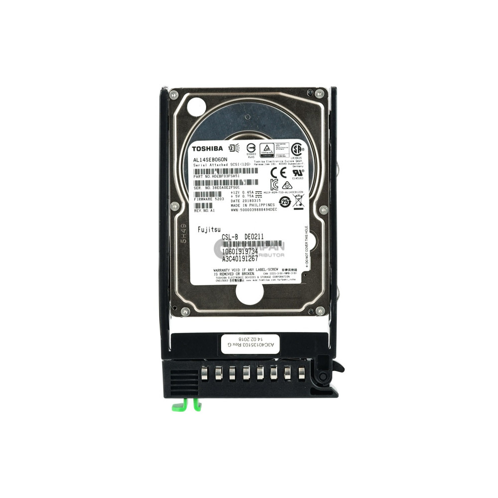 A3C40191267 FUJITSU HDD 600GB 10K SAS 12G 2.5" SFF